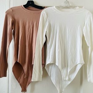 2 Crewneck long sleeve bodysuit